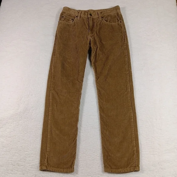 Levis Pants Womens 28x30 Tan Corduroy Straight Leg Hipster Fall Grandpa - Picture 1 of 13